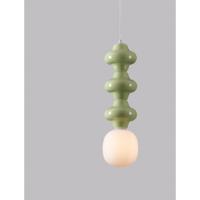 Lyora HanglampClio L lichtgroen keramiek met wit glas - 9009122