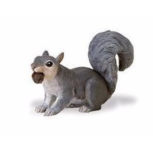 Plastic speelgoed figuur grijze eekhoorn 7 cm   -
