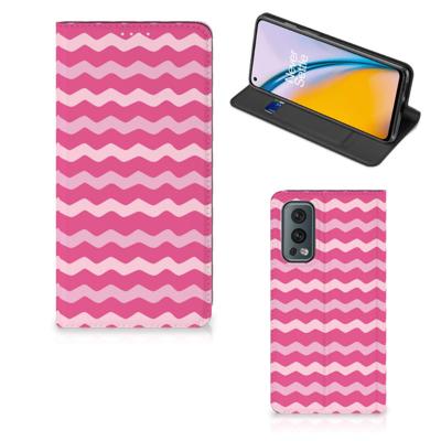 OnePlus Nord 2 5G | Hoesje met Magneet | Waves Pink