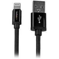 StarTech.com 2 m lange zwarte Apple 8-polige Lightning-connector naar USB-kabel voor iPhone / iPod / - thumbnail