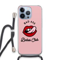 Badass Babes Club: iPhone 13 Pro Transparant Hoesje met koord