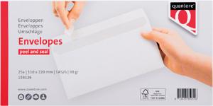 25 Witte zelfklevende enveloppen EA5/6 110 x 220 mm