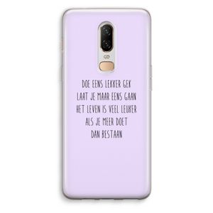 Gek: OnePlus 6 Transparant Hoesje