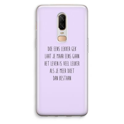 Gek: OnePlus 6 Transparant Hoesje