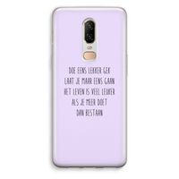 Gek: OnePlus 6 Transparant Hoesje