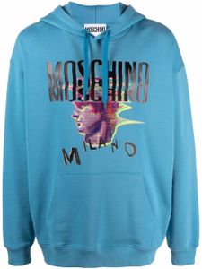 Moschino hoodie à imprimé graphique - Bleu