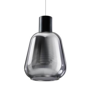 ETH Glazen hanglamp Gary zwart met smoke glas 05-HL4523-30S