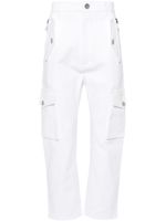 Balmain pantalon en coton à coupe ample - Blanc - thumbnail