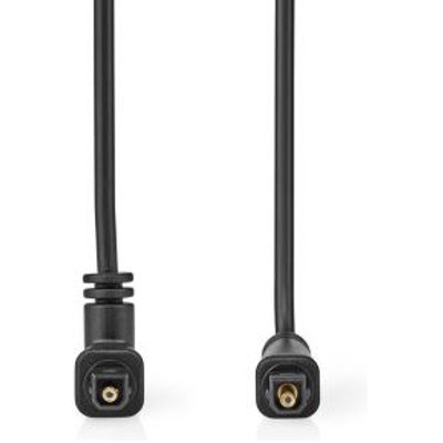 Optische Audiokabel | TosLink Male | TosLink Male | Draaibaar | 2.00 m | Rond | PVC | Zwart | Envelo