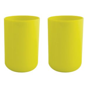 Drinkbeker/limonadebeker - 4x - PS kunststof - appelgroen - 490 ml