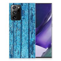 Samsung Galaxy Note20 Ultra Bumper Hoesje Wood Blue - thumbnail