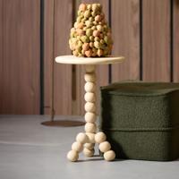 Light & Living Ronde Bijzettafel 'Veglio' Mangohout, kleur Naturel