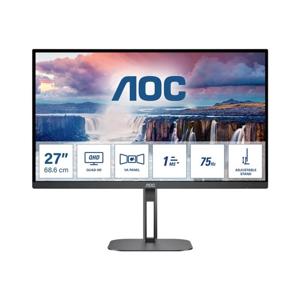AOC Value-Line Q27V5N/BK LED-monitor Energielabel F (A - G) 68.6 cm (27 inch) 2560 x 1440 Pixel 16:9 4 ms HDMI, DisplayPort, Audio-Line-out VA LED