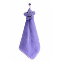 Lachend gezicht opknoping koraal Velvet absorberend Hand Towels(Purple)