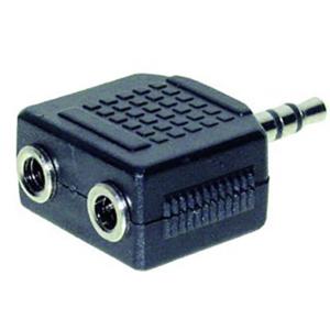 TRU COMPONENTS Jackplug-adapter Jackplug male 3,5 mm - Jackplug female 3,5 mm Stereo Aantal polen: 3 Inhoud: 1 stuk(s)