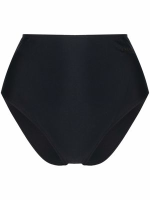 GANNI bas de bikini à logo imprimé - Noir