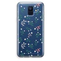 Small white flowers: Samsung Galaxy A6 (2018) Transparant Hoesje