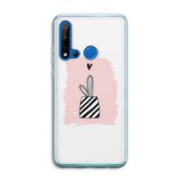 Zwart-wit cactus: Huawei P20 Lite (2019) Transparant Hoesje