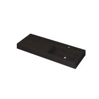 INK Momento Wastafel Quartz Wasbak Rechts met 1 Kraangat - 1200x450x90 mm - Quartz Zwart