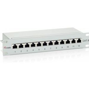 Equip 10 patch panel Cat.6, 12-Port, 1U