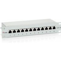 Equip 10 patch panel Cat.6, 12-Port, 1U