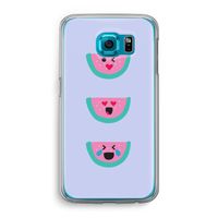 Smiley watermeloen: Samsung Galaxy S6 Transparant Hoesje