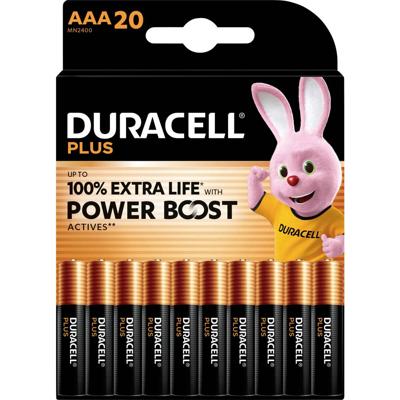 Duracell Plus Power Boost AAA batterij (potlood) Alkaline 1.5 V 20 stuk(s)