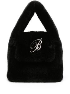 Blumarine sac à main à plaque logo - Noir