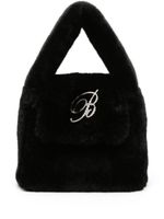 Blumarine sac à main à plaque logo - Noir - thumbnail