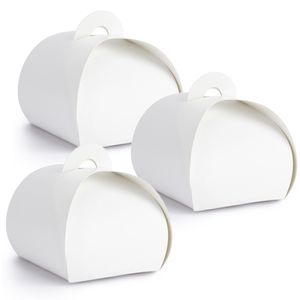 Cadeaudoosje Bonbon Wit - Bruiloft bedankje - 50x stuks - wit - 6 x 6 cm