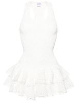 Charo Ruiz Ibiza robe courte Virka à broderies anglaises - Blanc