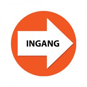 Wegwijzer setje Ingang oranje