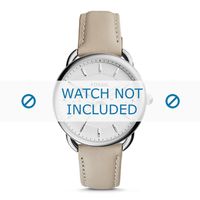 Horlogeband Fossil ES3806 Leder Beige 16mm