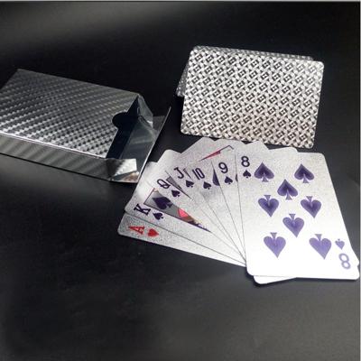Creatieve mat zilveren Tattice rug textuur Plastic uit Vegas aan Macau speelkaarten Texas Poker nieuwigheid collectie Gift