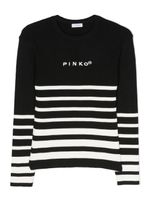 Pinko Kids haut nervuré à rayures - Noir