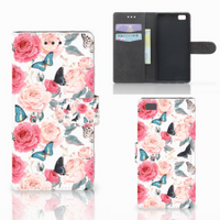 Huawei Ascend P8 Lite Hoesje Butterfly Roses - thumbnail