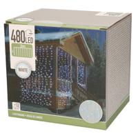 Kerstverlichting lichtgordijn - helder wit - 480 LEDs - 2,25 x 3 m - buiten   -