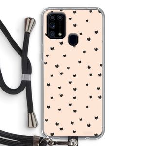 Kleine kattenkopjes: Samsung Galaxy M31 Transparant Hoesje met koord