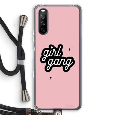 Girl Gang: Sony Sony Xperia 10 III Transparant Hoesje met koord