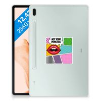 Samsung Galaxy Tab S7FE Leuke Siliconen Hoes Popart Princess - thumbnail