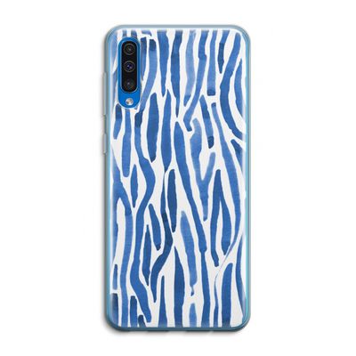 Blauwe nerven: Samsung Galaxy A50 Transparant Hoesje