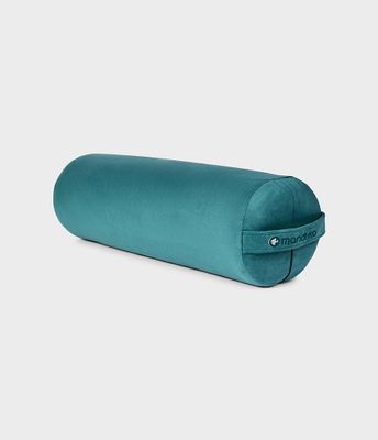 Manduka Yoga Bolster Deep Sea Rond Katoen - (Effen - Groen) - 69 x 23 cm
