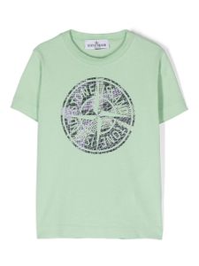 Stone Island Junior t-shirt en coton à motif Compass - Vert