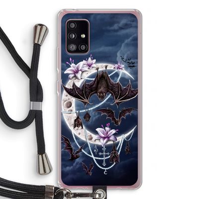 Vleermuizen Maan: Samsung Galaxy A51 5G Transparant Hoesje met koord