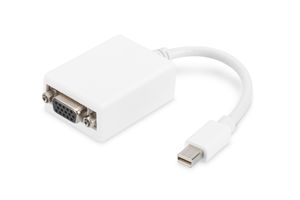 Digitus AK-340407-001-W DisplayPort / VGA Adapter [1x Mini-DisplayPort stekker - 1x VGA-bus] Wit 15.00 cm