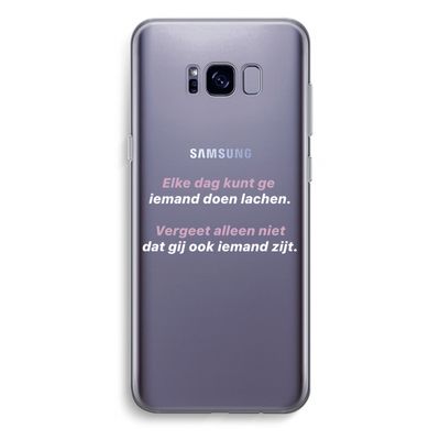 gij zijt ook iemand: Samsung Galaxy S8 Plus Transparant Hoesje