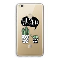 Hey you cactus: Huawei Ascend P8 Lite (2017) Transparant Hoesje - thumbnail