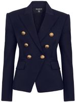 Balmain blazer en laine à boutonnière croisée - Bleu