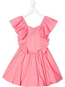 TWINSET Kids robe courte à bords volantés - Rose