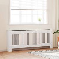 Radiatorafdekking 2 pcs Wit 205 x 20,5 x 81,5cm Bewerkt hout